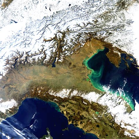 ESA - Alps and Northern Italy as seen by Envisat