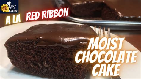 MOIST CHOCOLATE CAKE A LA RED RIBBON with CHOCOLATE FROSTING | Pinoy Style Recipe - YouTube
