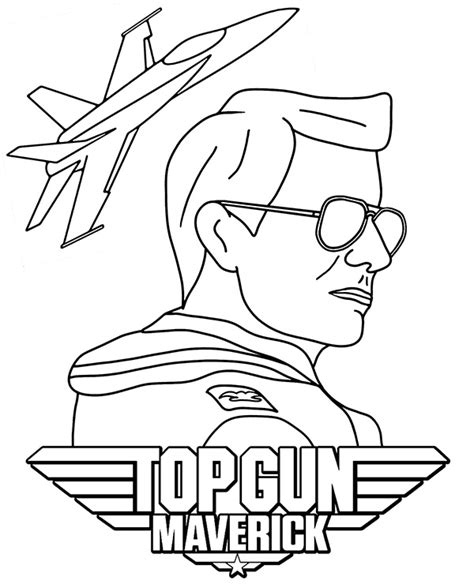 Top Gun 2 coloring page Maverick Cruise - Topcoloringpages.net