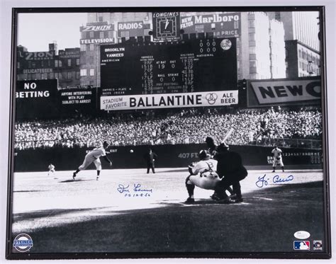 Yogi Berra & Don Larsen Signed Yankees "1956 World Series Perfect Game" 16x20 Custom Framed ...