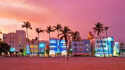 Miami Beach Purple Sunset - YouTube