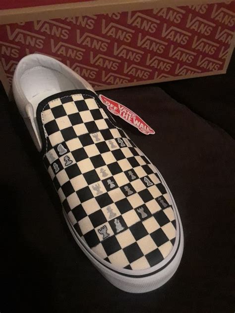 Checkerboard Vans Chess | Vans classic slip on sneaker, Vans, Checkerboard vans