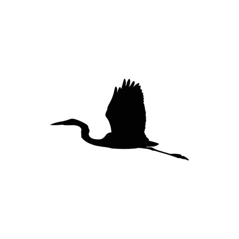 Flying egret bird silhouette vector 5504330 Vector Art at Vecteezy