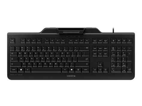 Cherry USB PCSC EMV Smart Card Reader Keyboard, Black (JK-A0100EU-2)