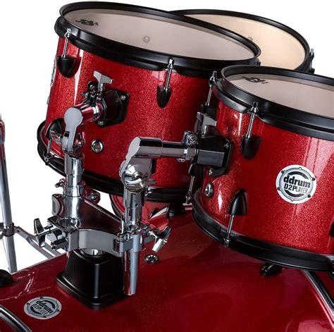 ddrum D2 Player Series Complete Drum Set with Cymbals, Red Sparkle - Total Music Source