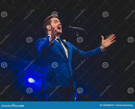 Michael Buble Live editorial stock photo. Image of toronto - 243606818