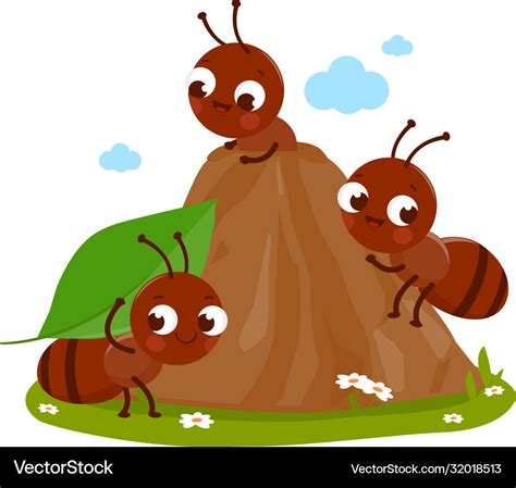 Cartoon Ants Working