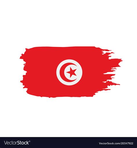 Tunisia flag Royalty Free Vector Image - VectorStock