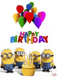 Happy Birthday Minions Gif - IceGif