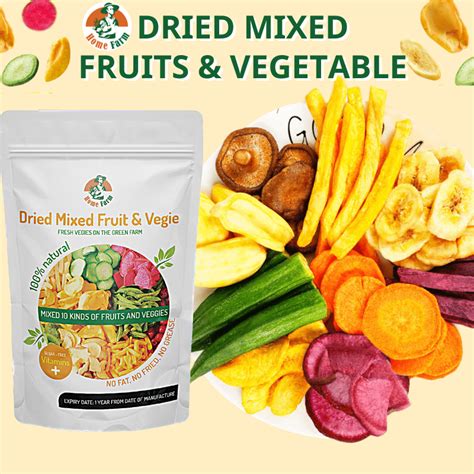 Homefarm Dried Mixed Fruits And Veggies Mixed Dried Vegetables Snacks Mixed 12 kinds of fruit ...