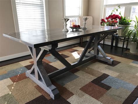 Grey X Farmhouse table | Ana White