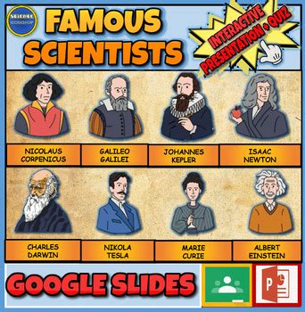 Famous Scientists & Their Discoveries: Interactive Powerpoint + Google Slides