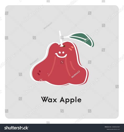 Cute Cartoon Fruit Wax Apple Stock Vector (Royalty Free) 2186910367 ...