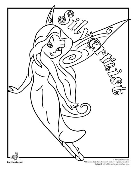 6 Free Beautifull Disney Fairies Silvermist Coloring Pages