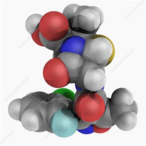 Floxacillin antibiotic molecule - Stock Image - F004/7057 - Science ...