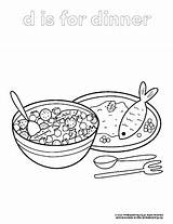 Dinner Coloring Page  PrimaryLearningorg sketch template