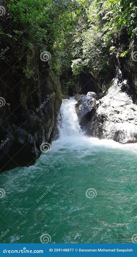 The Beauty of Leuwi Hejo Waterfall Stock Image - Image of forest, leuwi: 209148877