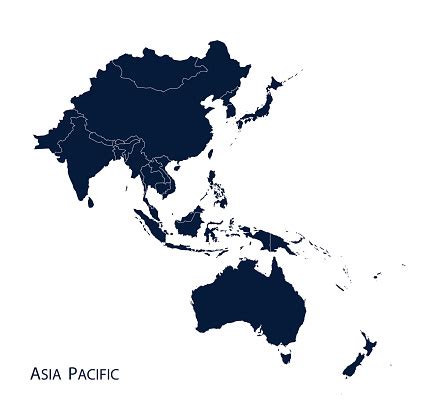 Map Of Asia Pacific Stock Illustration - Download Image Now - Map ...