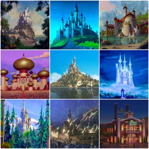 Disney Princess Palaces/Castles : Snow White, Aurora, Ariel, Jasmine ...