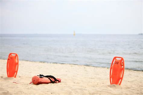 Lifeguard Beach Rescue Equipment Stock Image - Image of beach ...