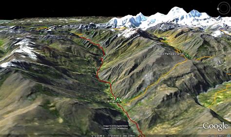 Cordillera Huayhuash trekking circuit map Peru