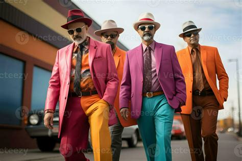 a group of men wear colorful suit 29928769 Stock Photo at Vecteezy