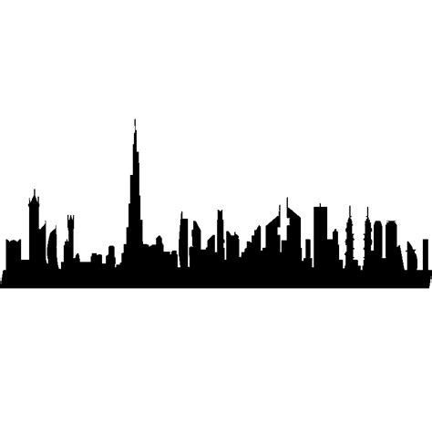 Dubai Skyline Silhouette - dubai skyline png download - 800*800 - Free ...