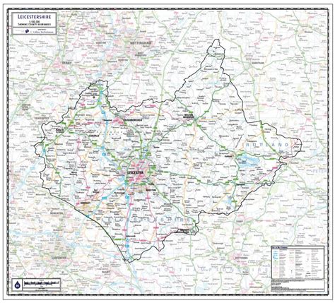 Leicestershire County Wall Map Leicestershire is the 28th largest county in England. The county ...