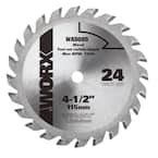 Worx 4-1/2 in. 24T Compact Circular Saw Blade WA5085