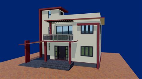 3d Modern House Model