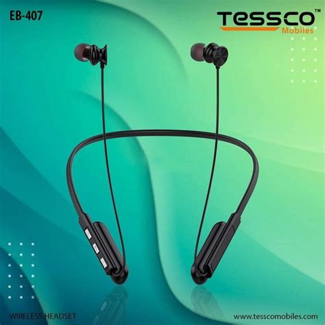 Tessco EB-407 Wireless Bluetooth Headphones with Long Lasting Battery ...