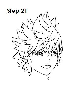 How to Draw Roxas (Kingdom Hearts)