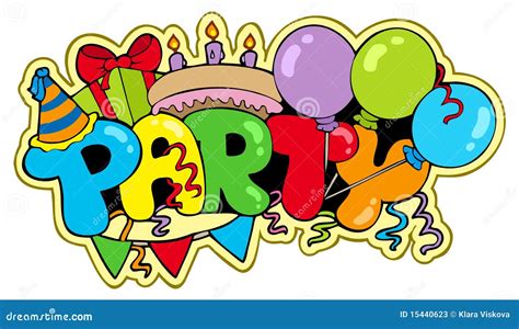 Cartoon Party Sign Stock Photos - Image: 15440623