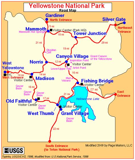 Yellowstone National Park Road Information ~ Yellowstone Up Close and Personal