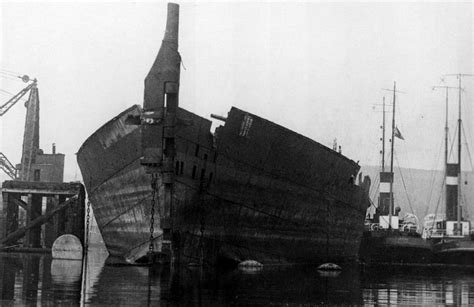 Supposedly the final photo of the RMS Olympic (Titanic's sister ship), being scrapped in 1937 ...