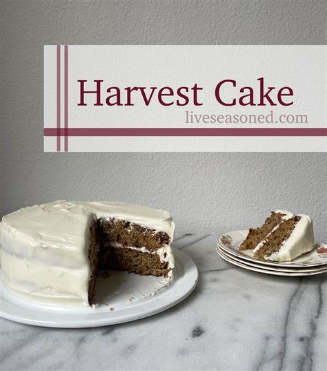 Harvest Cake with Lemon Cream Cheese Frosting