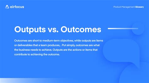 Outputs vs. Outcomes Definition & FAQ