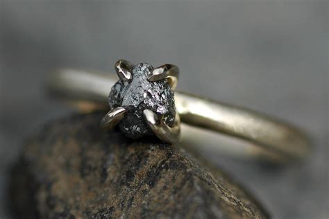 Raw Uncut Diamond Engagement Ring