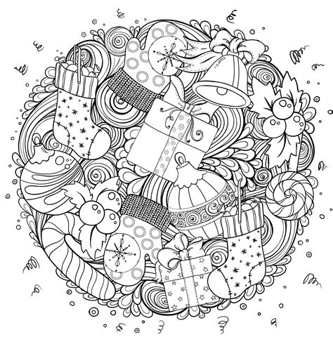 Christmas Mindful Coloring Pages