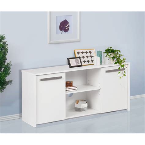 Saint Birch Miami 2-Door Modern Wood Credenza File Cabinet in White ...