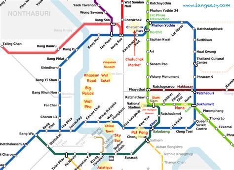 The Skytrain (BTS) & Metro (MRT) of Bangkok – Map and Tourist Attractions near Stations | A ...