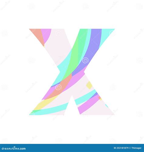 Colorful X letter stock illustration. Illustration of decorative - 253181879