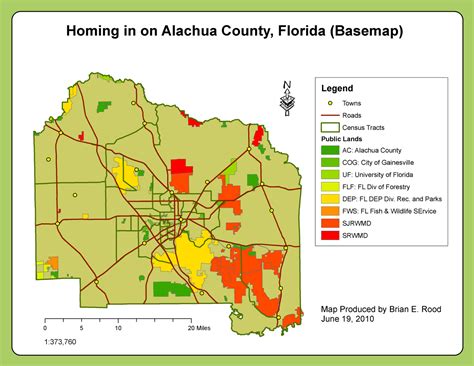 Applications in GIS - Rood: Week 6: Homing in on Alachua County, FL