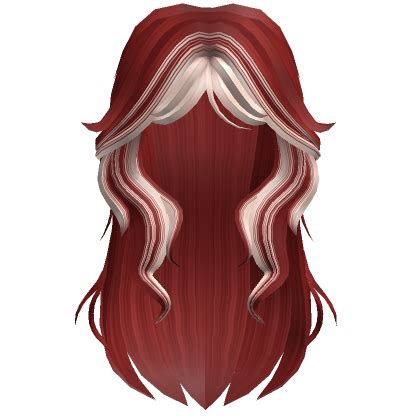 Two-Tone Anime Layered Y2K Messy Hair Red & Blonde's Code & Price - RblxTrade