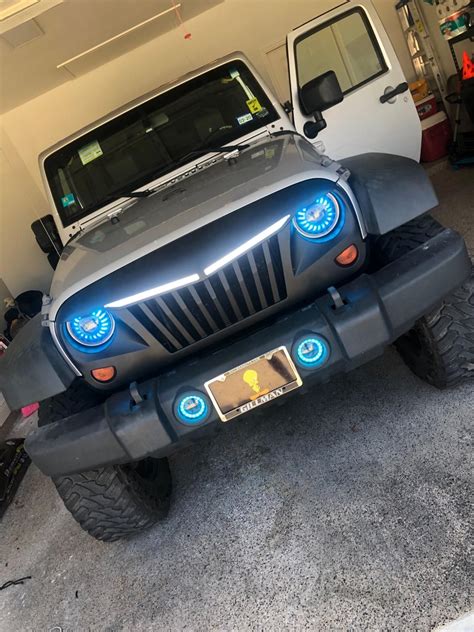 LED Jeep Wrangler Grille with DRL & Turn Signal Function | Jeep ...