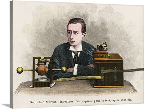 Guglielmo Marconi, Italian Physicist, inventor of 'wireless' radio telegraph system Wall Art ...