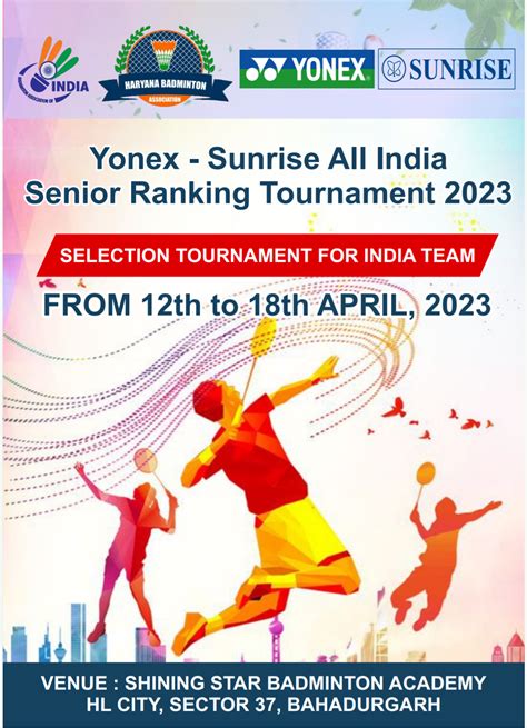 All India Senior Ranking Badminton Tournament 2023 at Bahadurgarh – Badmintonpb