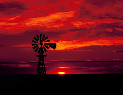 Windmill At Sunset Free Stock Photo - Public Domain Pictures