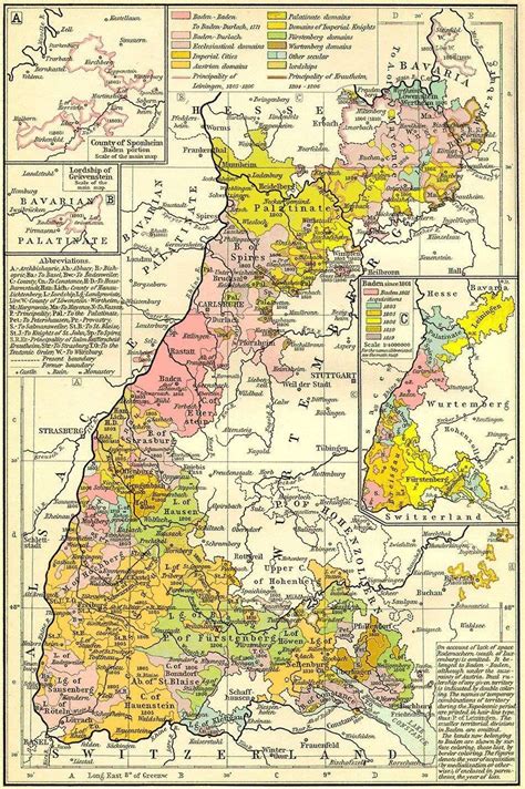 The Grand Duchy of Baden, a German state created from several older territories in 1806 by ...