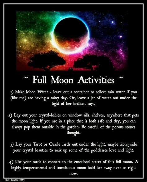 Wiccan Full Moon Activities | Moon activities, Moon spells, Full moon